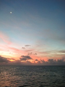 Sunset over the Great Barrier Reef